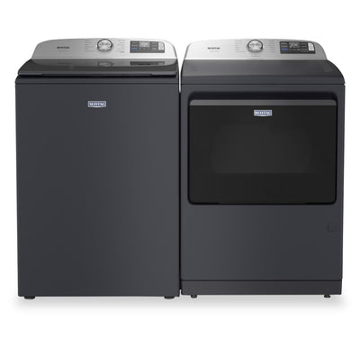 Maytag 6.0 Cu. Ft. Pet Pro Top-Load Washer and 7.4 Cu. Ft. Gas Dryer - Midnight Steel - MATL72GF | Laveuse à chargement par le haut Animal Pet Pro de 6,0 pi3 et sécheuse à gaz de 7,4 pi3 de Maytag - acier minuit - MATL72GF | MATL72GF