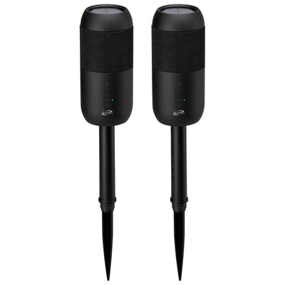 iLive Outdoor Bluetooth Speakers with Removable Yard Stakes – Set of Two | Haut-parleurs iLive pour l’extérieur avec Bluetooth et piquets de jardin amovibles - ensemble de 2