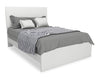 Riley Panel Bed with Headboard & Frame for Kids, Made in Canada, White - Full Size