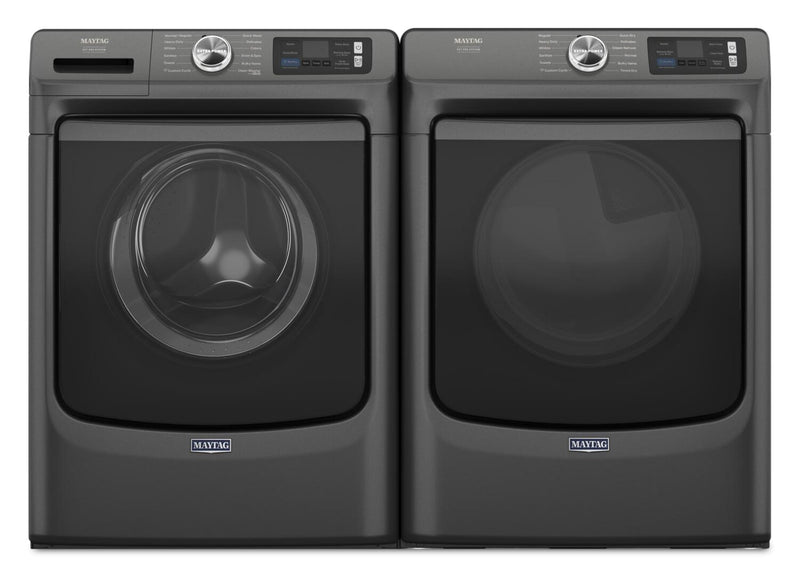 Maytag 5.8 Cu. Ft. Pet Pro Smart Front-Load Washer and 7.4 Cu. Ft. Gas Dryer - Volcano Black