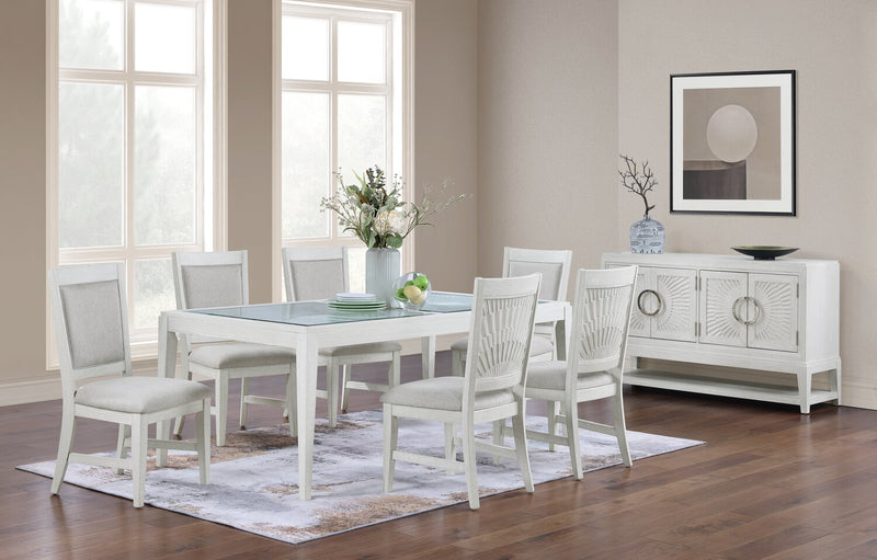 Vida 7pc Dining Set with Table & 6 Chairs, 78\"W - Sand