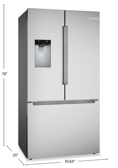 Bosch 36'' 21.6 Cu. Ft French Door Refrigerator – Fingerprint Resistant Stainless Steel - B36CD10ENS