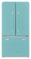 Classic Retro by Unique 36\" 21.4 Cu. Ft. Counter-Depth Refrigerator - Ocean Mist Turquoise - UGP-595L T AC