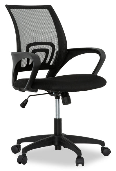 Sealy® Raven 25.2” Adjustable Ergonomic Office Chair with Mesh Padding - Black | Chaise de bureau ergonomique réglable Raven de Sealy de 25,2 po avec rembourrage en mailles - noire