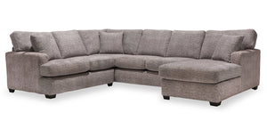 Luxe 3-Piece Right-Facing Sectional - Zaftig Dove