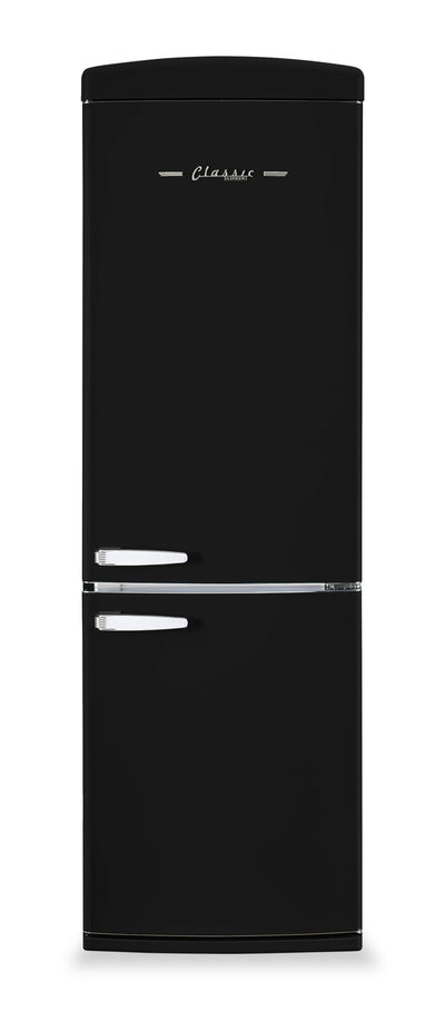 Classic Retro by Unique 24" 12 Cu. Ft. Bottom-Freezer Refrigerator - Matte Black - UGP-340L MB AC | Réfrigérateur Classic Rétro par Unique de 24 po et de 12 pi3 à congélateur inférieur - noir mat - UGP-340L MB AC | 340LMBAC