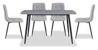 Arlo 5-Piece Dining Set - Grey