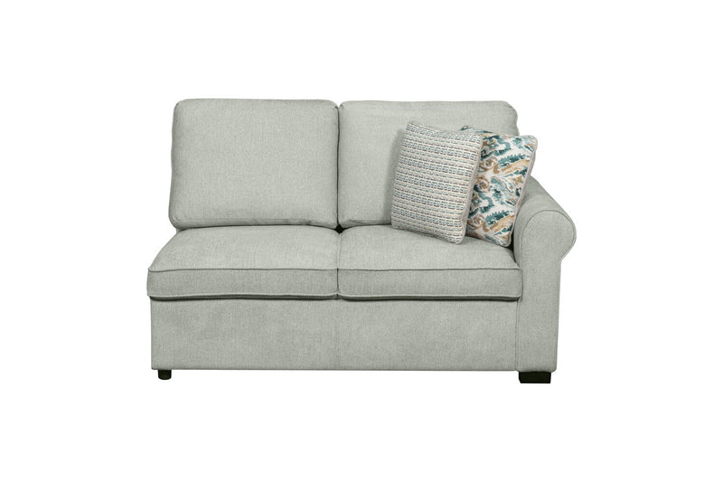 Scott Living Haven 2-Piece Left-Facing Chenille Fabric Cuddler Sectional - Seafoam Blue