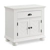Ella Bedside 1-Drawer & Cabinet Nightstand, 28\"W x 27\"H - White