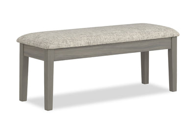 Cove Dining Bench with Cushion Fabric Seat, Lift Top Storage, 46"W - Grey | Banc de salle à manger Cove de 46 po (L) avec siège coussiné en tissu et rangement à dessus relevable - gris
