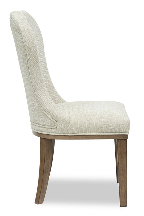 Clara Dining Chair with Polyester Fabric - Taupe