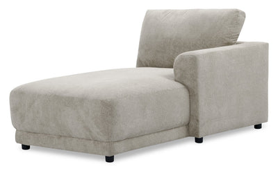 Voyage Modular Fabric Right-Facing Chaise with Removable Back Cushions – Beige | Fauteuil modulaire de droite Voyage en tissu avec coussins de dossier amovibles - beige