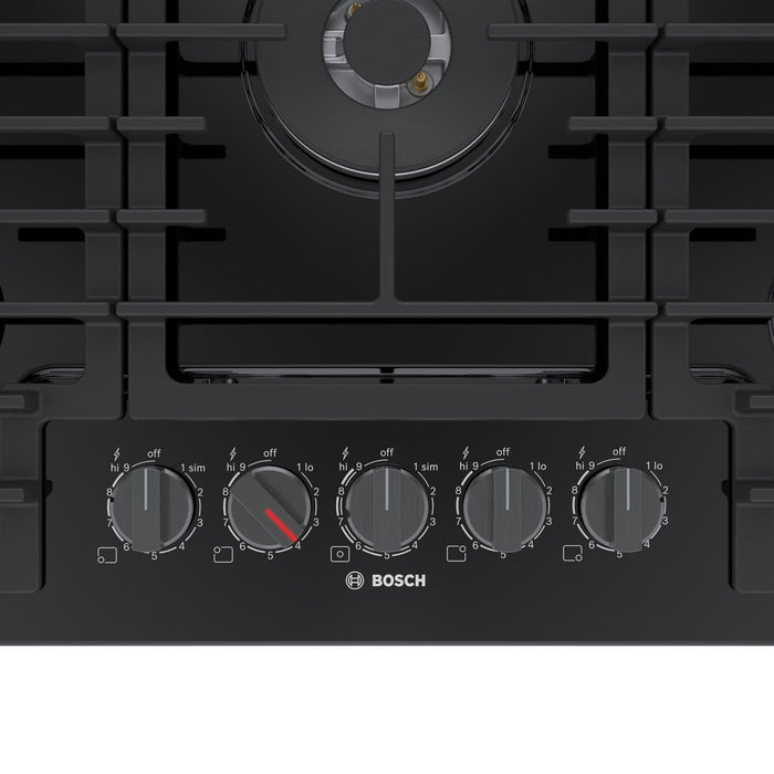 Bosch 30\" 800 Series Gas Cooktop with Dual-Flame Power Burner - NGM8049UC