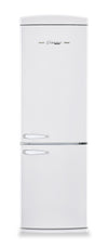 Classic Retro by Unique 24\" 12 Cu. Ft. Bottom-Freezer Refrigerator - Marshmallow White - UGP-340L W AC