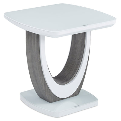 Brimley 21.75" Modern End Table - White and Grey | Table de bout moderne Brimley de 21,75 po - blanche et grise