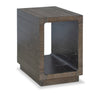 Avalon 16” Modern Solid Wood Chairside Table with Shelf - Brown
