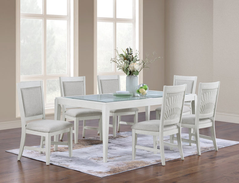 Vida 7pc Dining Set with Table & 6 Chairs, 78\"W - Sand