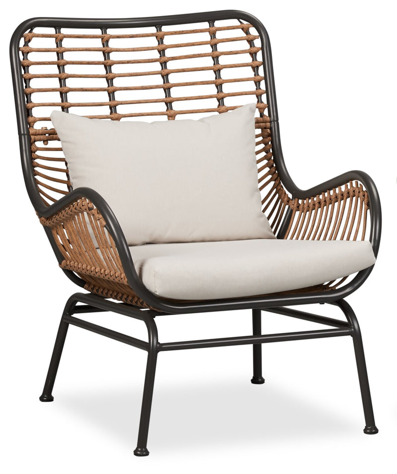 metal and wicker chairs