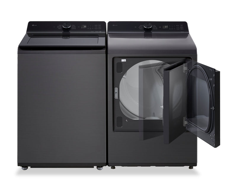 LG 5.8 Cu. Ft. Smart Top-Load Washer with EasyUnload™ and 7.3 Cu. Ft. Electric Dryer with AI Sensing