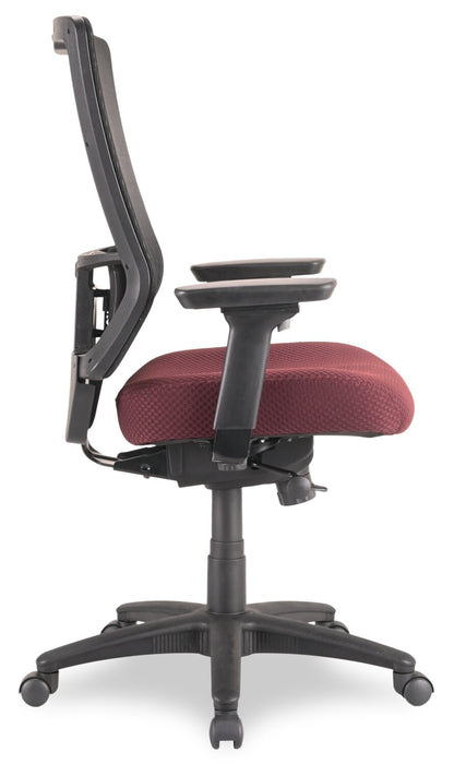 Tempur-Pedic Remy 26.8” Office Chair - Burgundy with Mesh Back