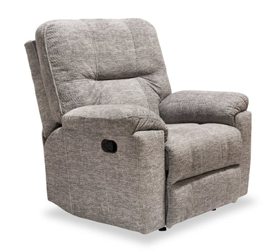 Made in Canada Fynn 40" Chenille Fabric Glider Reclining Chair - Dove Grey | Fauteuil coulissant inclinable Fynn de 40 po fabriqué au Canada en tissu de chenille - gris tourterelle