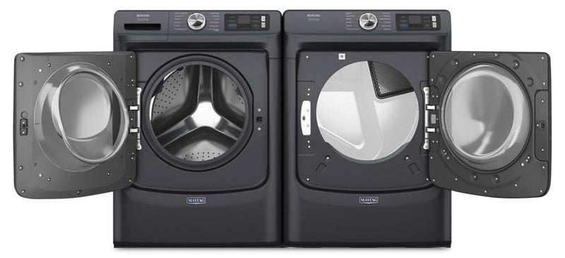 Maytag 5.8 Cu. Ft. Pet Pro Smart Front-Load Washer and 7.4 Cu. Ft. Electric Dryer - Midnight Steel