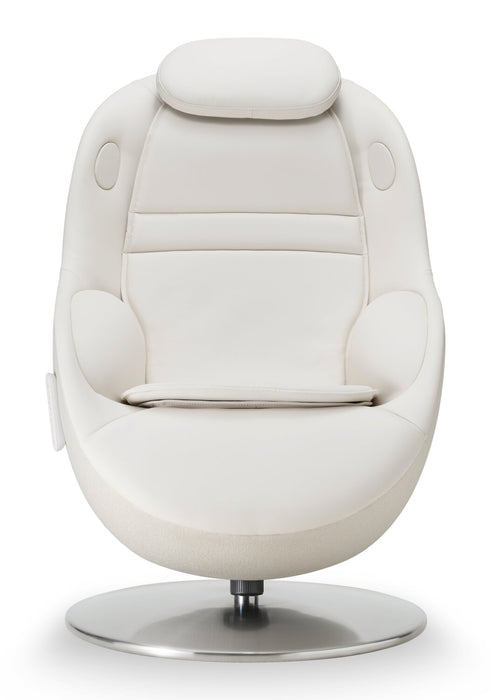 LG 29.6\" Leather-Look Fabric Reclining Massage Chair with Matching Ottoman - Beige