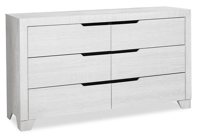 Elite Bedroom 6-Drawer Dresser, 58"W x 33"H - White | Commode de chambre à coucher Elite de 58 po (L) x 33 po (H) à 6 tiroirs - blanche
