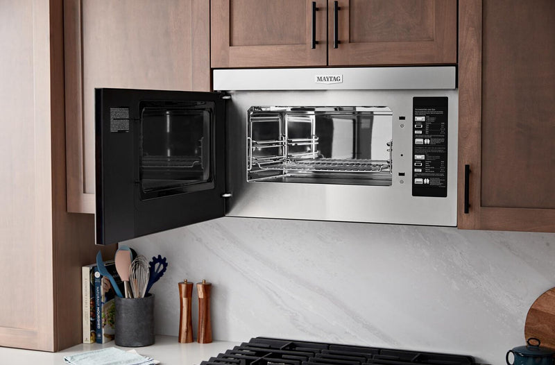 Maytag 1.1 Cu. Ft. Flush Mount Over-the-Range Microwave-Toaster Oven - Stainless Steel - YMMMF8030PZ