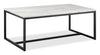 Webber 46\" Modern Marble Coffee Table - White