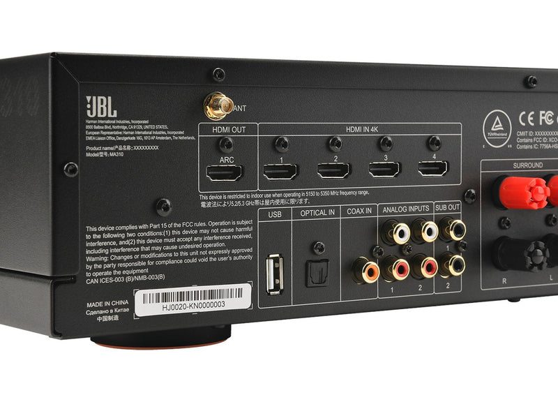 JBL MA310 5.2-Channel 4K AV Receiver - Black (JBLMA310BLKAM)