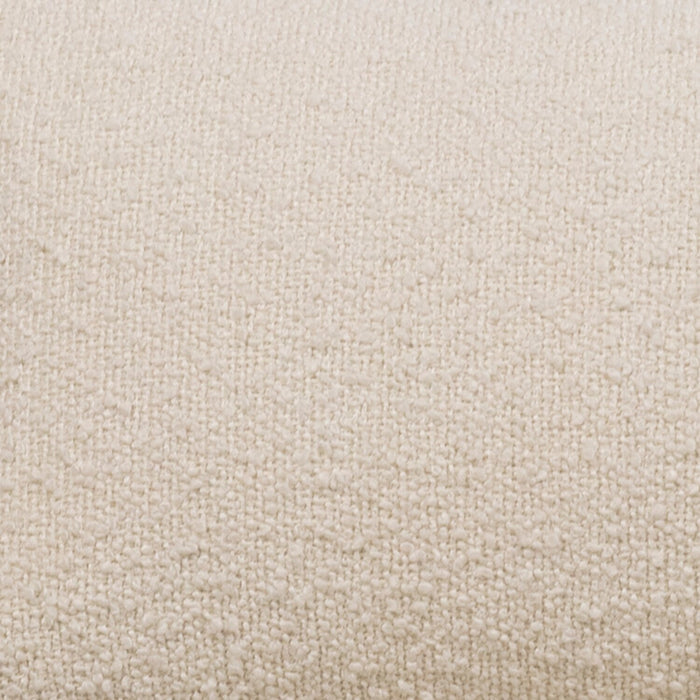 Loft 27.55\" Boucle Fabric Accent Chair with Accent Pillow and Wood Armrests and Legs - White