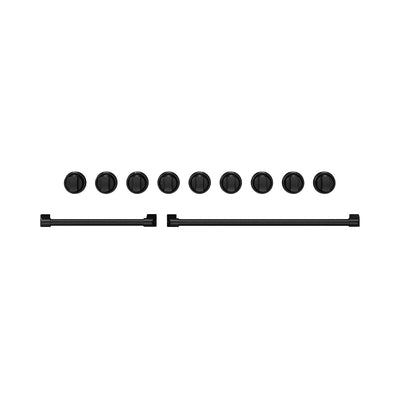 Thor Kitchen Handle and Knob Set for 48” Range in Black - CKA-RG48-BLK | Ensemble de poignées et de boutons Thor Kitchen noir pour cuisinière de 48 po - CKA-RG48-BLK | RG48KBLK