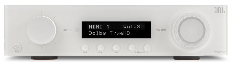JBL MA310 5.2-Channel 4K AV Receiver - White (JBLMA310WHTAM)