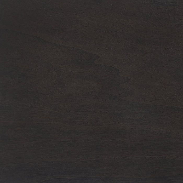 Jorja 23.25\" Modern Glass Top End Table - Brown with Bentwoood Legs