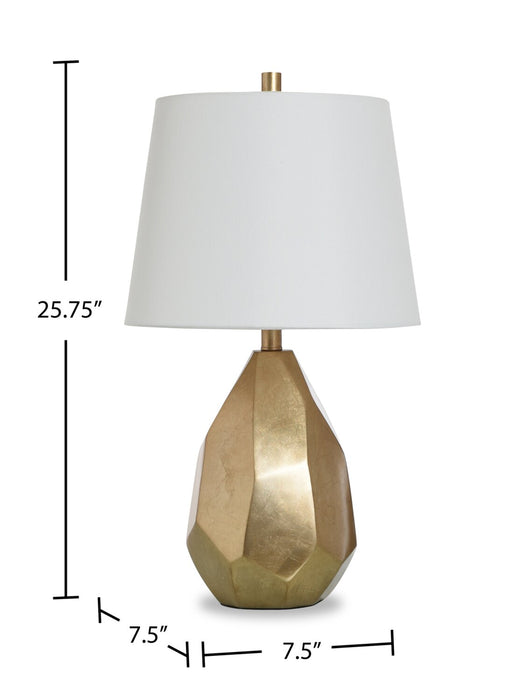 Farah 26” Gold Glam Polyresin Table Lamp