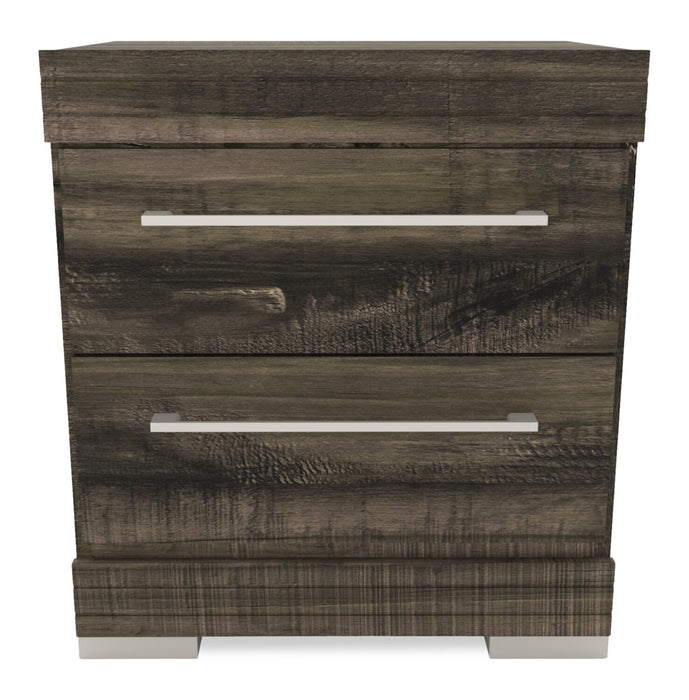 Riley 6pc Bedroom Set with Panel Bed, Dresser, Mirror & Nightstand, Made in Canada, Grey - Full Size