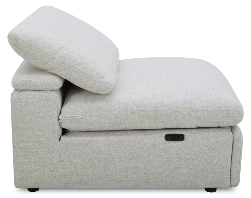 Sky Modular 6-Piece Fabric Power Reclining Sectional with Reclining Armless Chair - Nathan Wheat