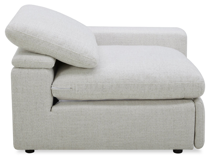 Sky Modular 6-Piece Fabric Power Reclining Sectional with Reclining Armless Chair - Nathan Wheat