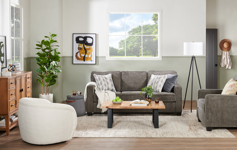 Solo 31.1\" Sherpa Fabric Curved Accent Chair - Ice Cream