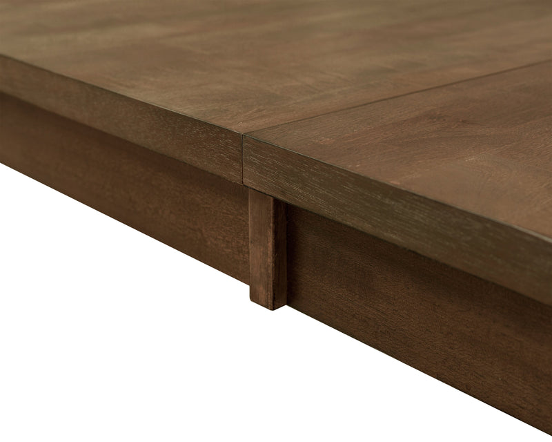 Talia 5pc Dining Set with Table & 4 Chairs, 60-78\"W Extension - Grey/Brown