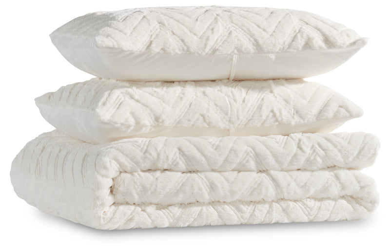 Tilda 3-Piece Full/Queen Comforter Set - White