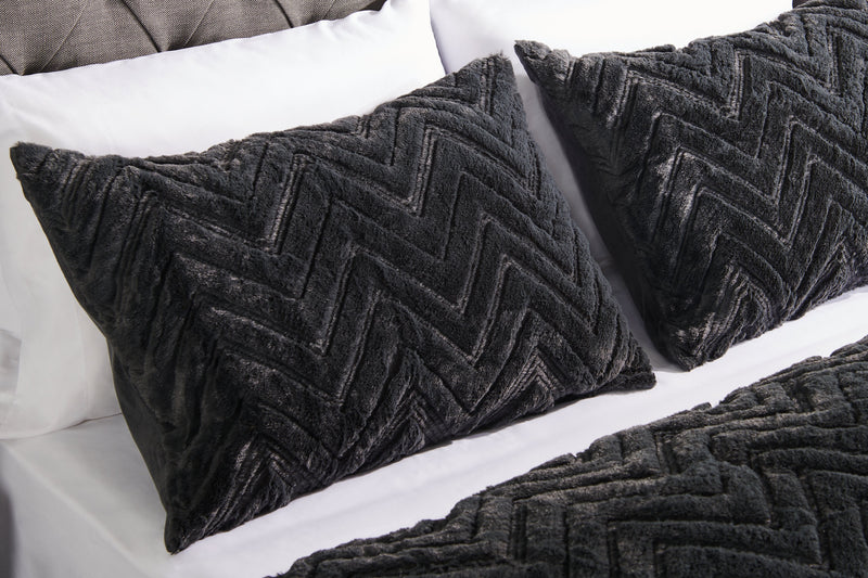Tilda 3-Piece Full/Queen Comforter Set - Charcoal