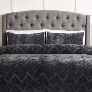 Tilda 3-Piece King Comforter Set - Charcoal