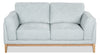 Valley 67.7\" Fabric Loveseat with Rubberwood Base and Legs - Grey