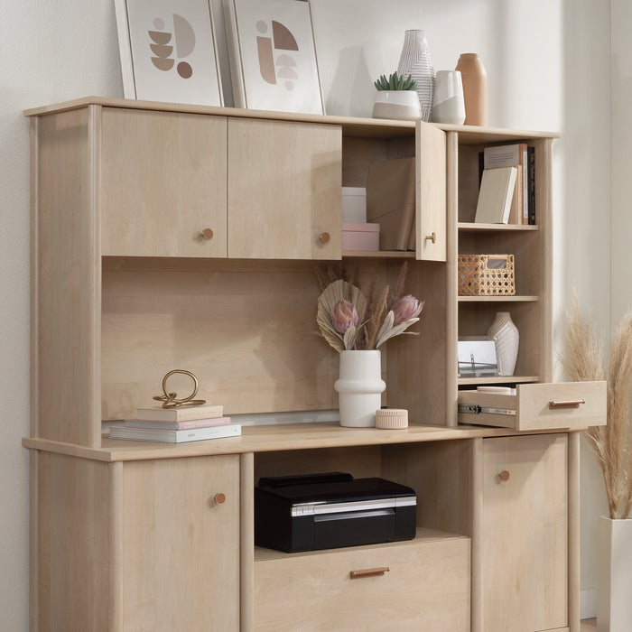 Whitaker Point 66.73\" Commercial Grade Hutch with Cabinet & Shelves - Natural Maple