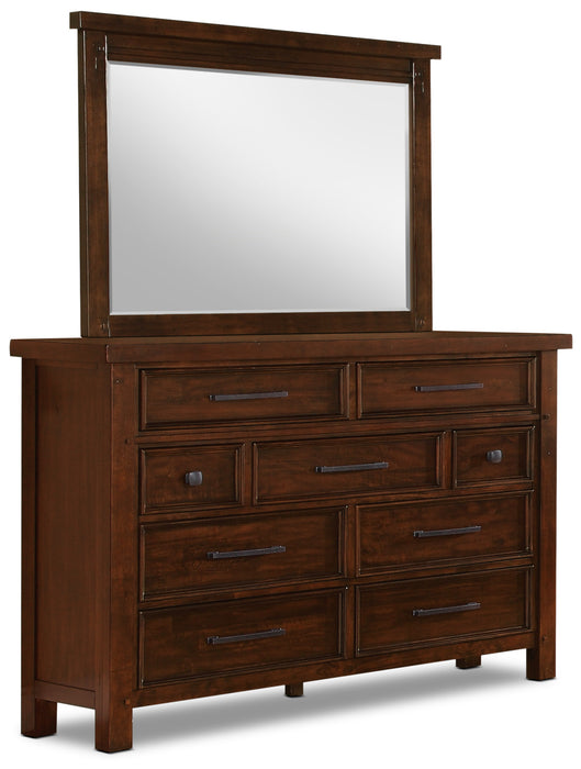 Sonoma 6pc Bedroom Set with Bed, Dresser, Mirror & Nightstand, Mango Brown - Twin Size