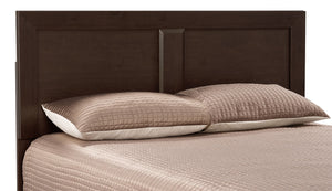 Yorkdale Panel Headboard, Made in Canada, Brown - Queen Size