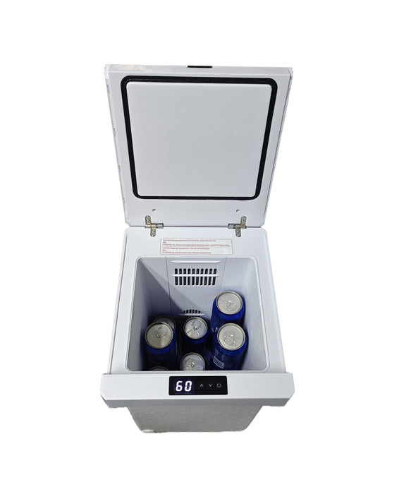 Zen 3-Piece Leather-Look Fabric Power Reclining Sectional with Massage and Two Refrigerator Consoles - Apricot