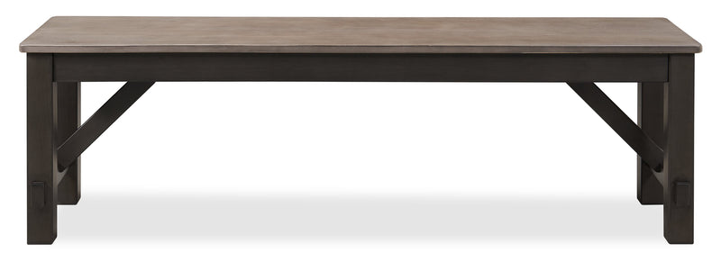 Zao Dining Bench, Melamine, 60\"W - Brown